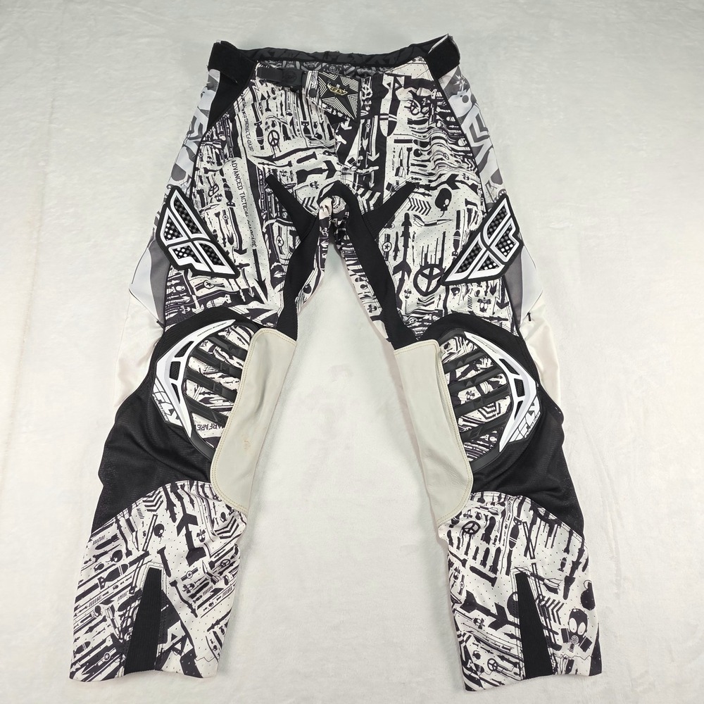 Fly Racing Evolution Motocross Pants Size 38 Black/White Cycle Protective Gear